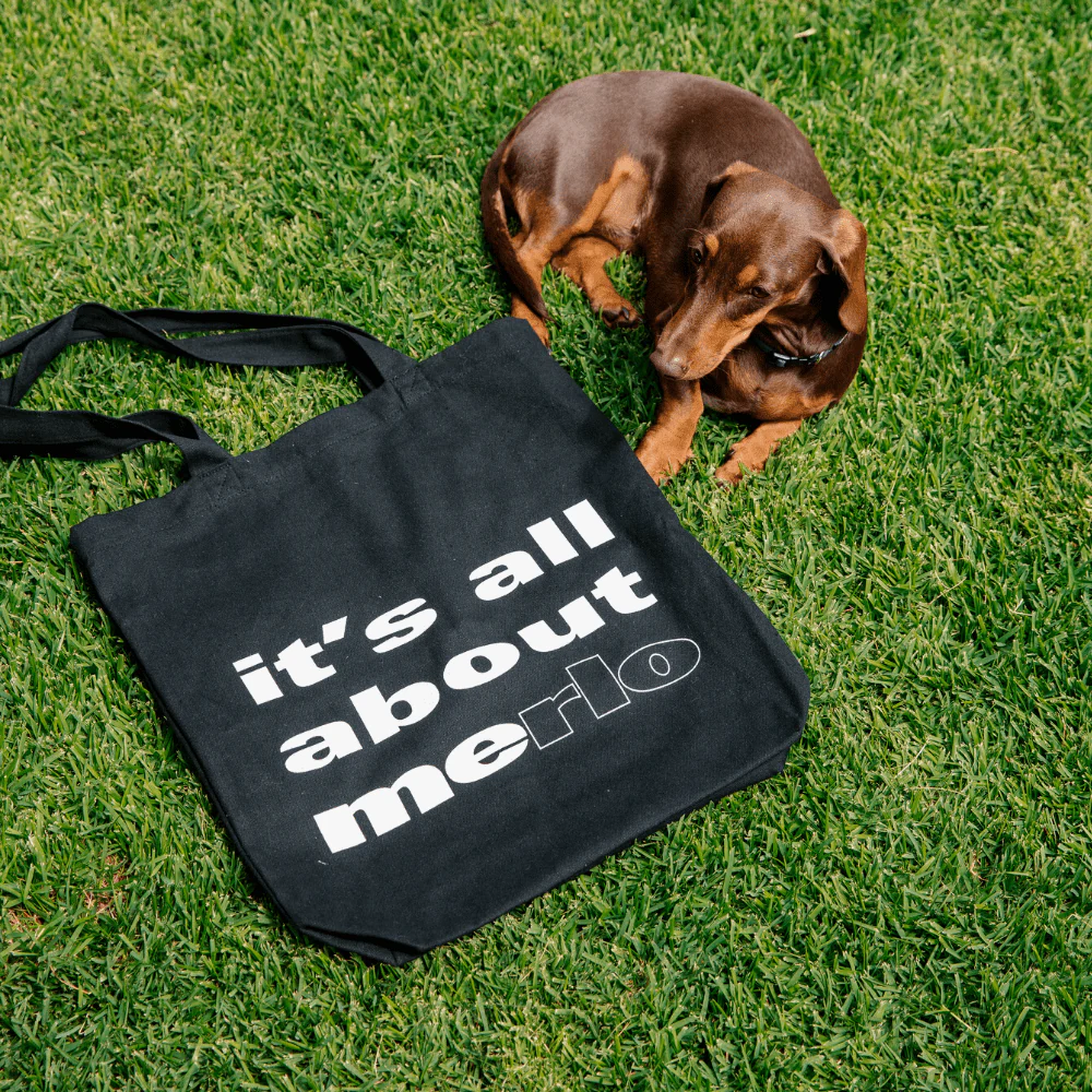 Cotton Tote Bag 'It's all about Merlo' - Image 4