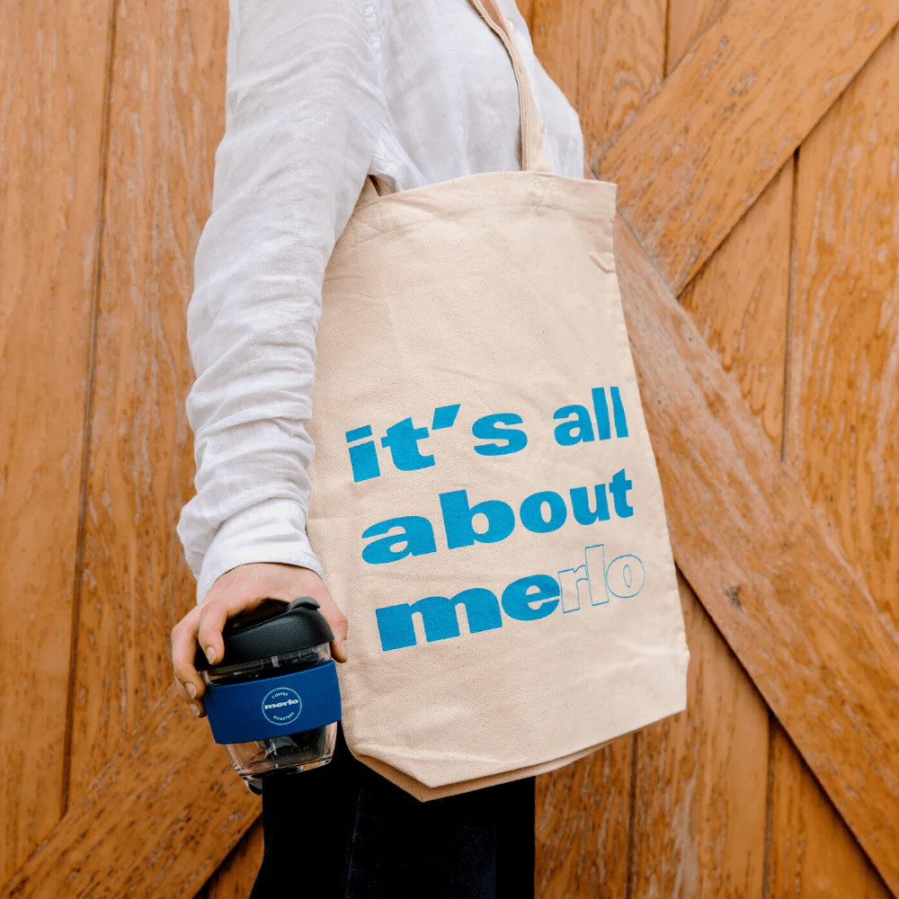 Cotton Tote Bag 'It's all about Merlo' - Image 5