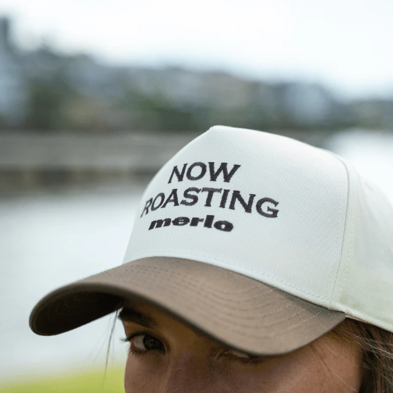'NOW ROASTING' Two-tone Cap (Natural/Walnut) - Image 4
